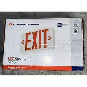 Lithonia Lighting Quantum LED Emergency Exit Sign‎ Red Letters